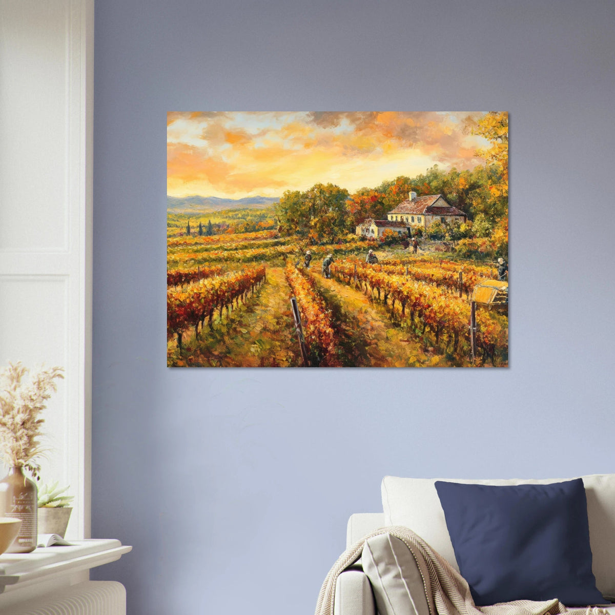 Autumn Vineyard Harvest A picturesque vineyards - Shop Ai Art WebShop - Digital Art online Store