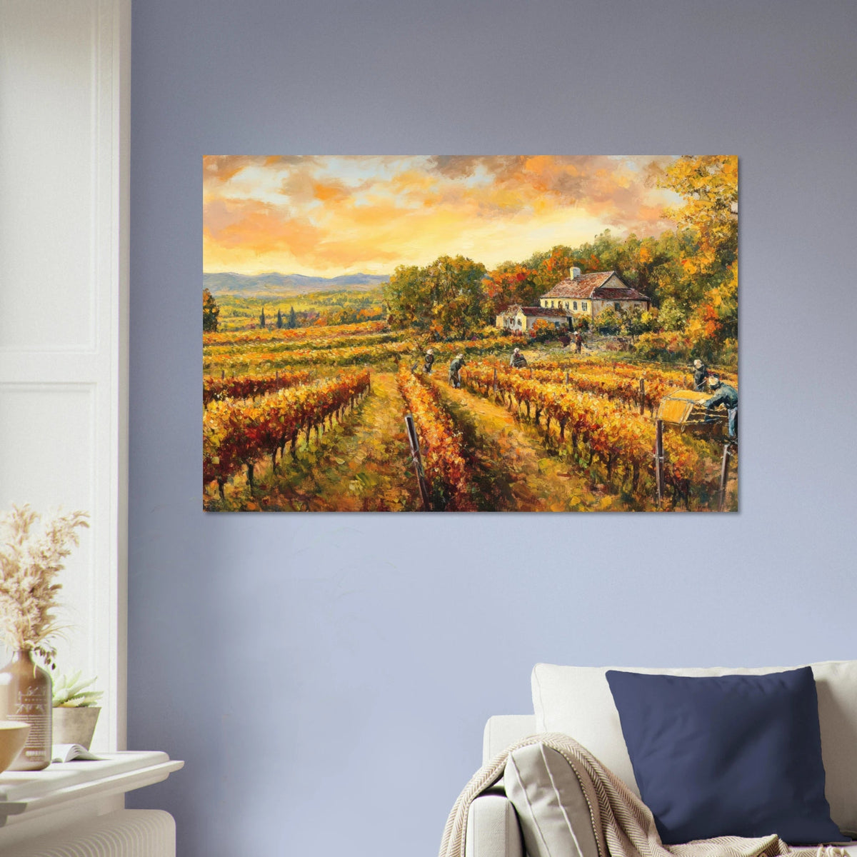Autumn Vineyard Harvest A picturesque vineyards - Shop Ai Art WebShop - Digital Art online Store