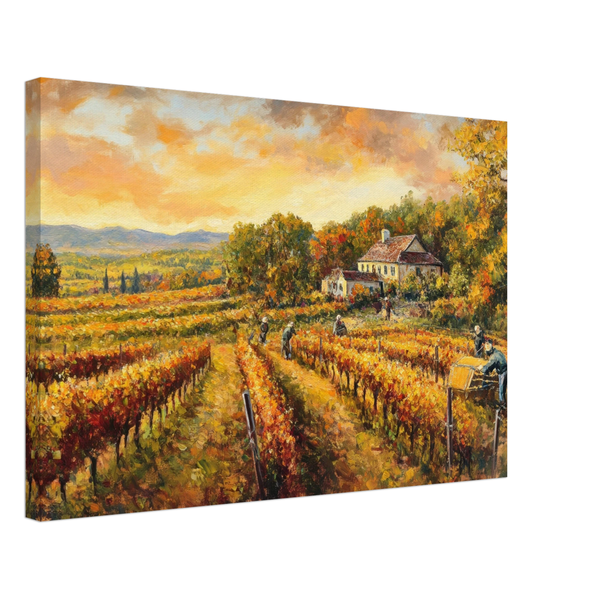 Autumn Vineyard Harvest A picturesque vineyards - Shop Ai Art WebShop - Digital Art online Store