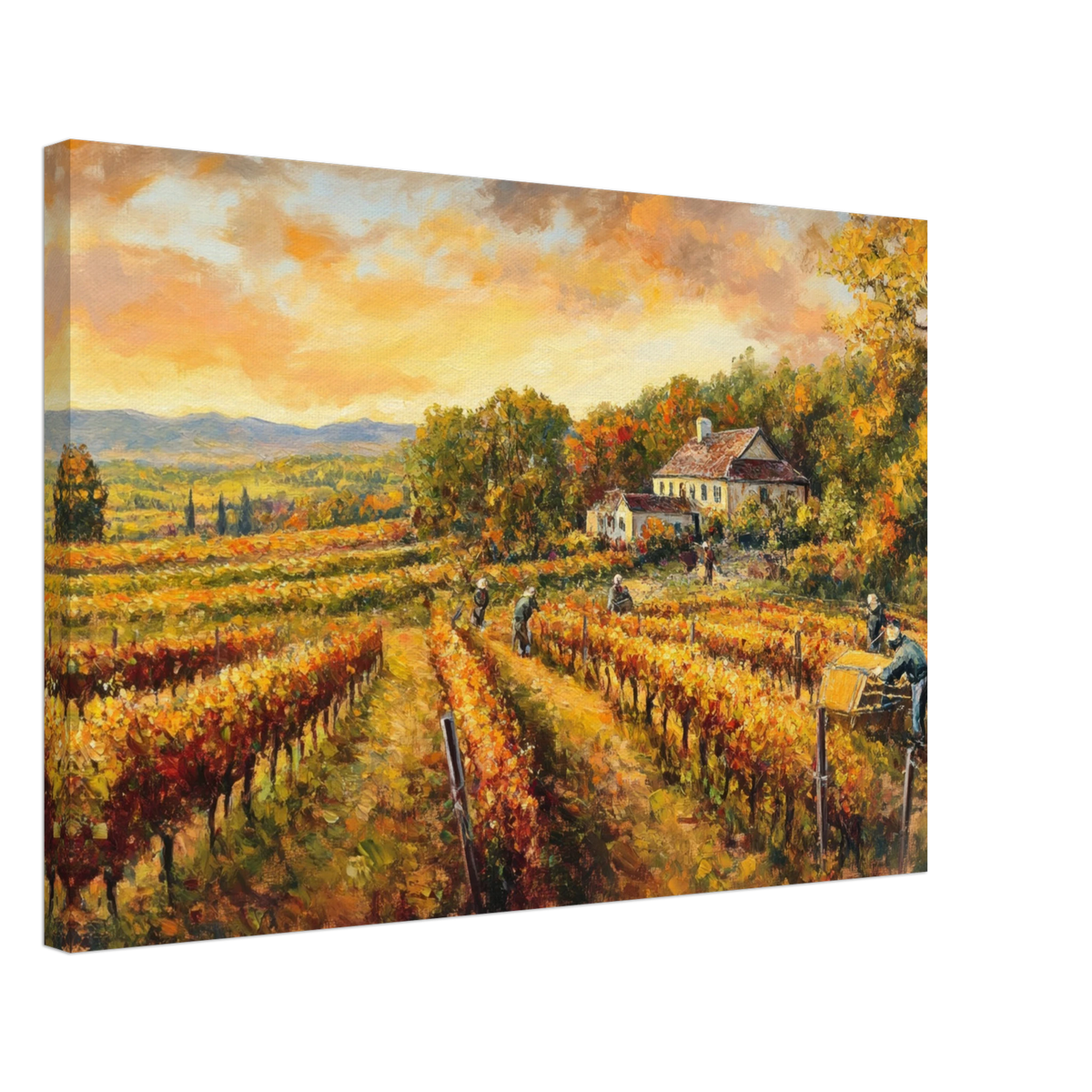 Autumn Vineyard Harvest A picturesque vineyards - Shop Ai Art WebShop - Digital Art online Store
