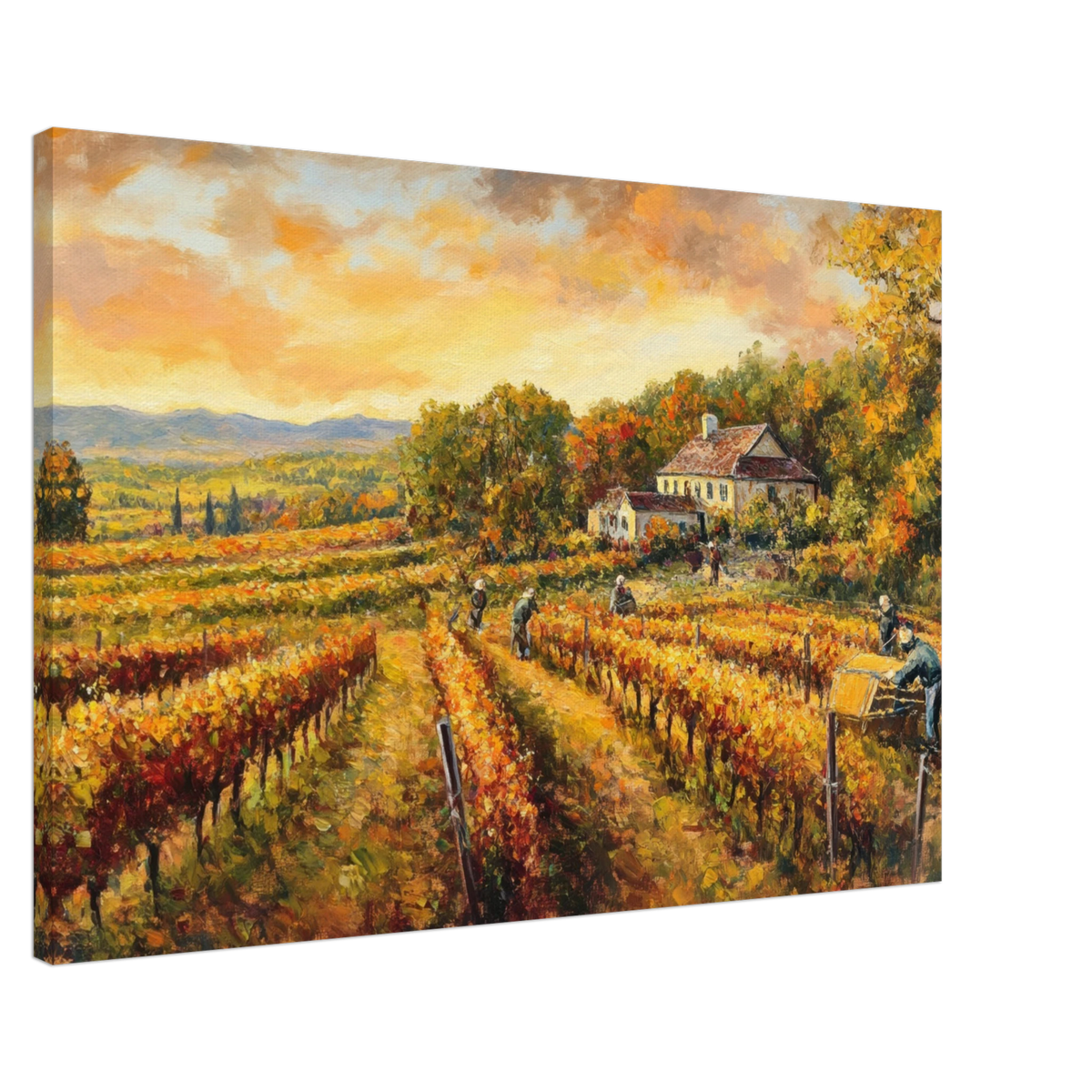 Autumn Vineyard Harvest A picturesque vineyards - Shop Ai Art WebShop - Digital Art online Store