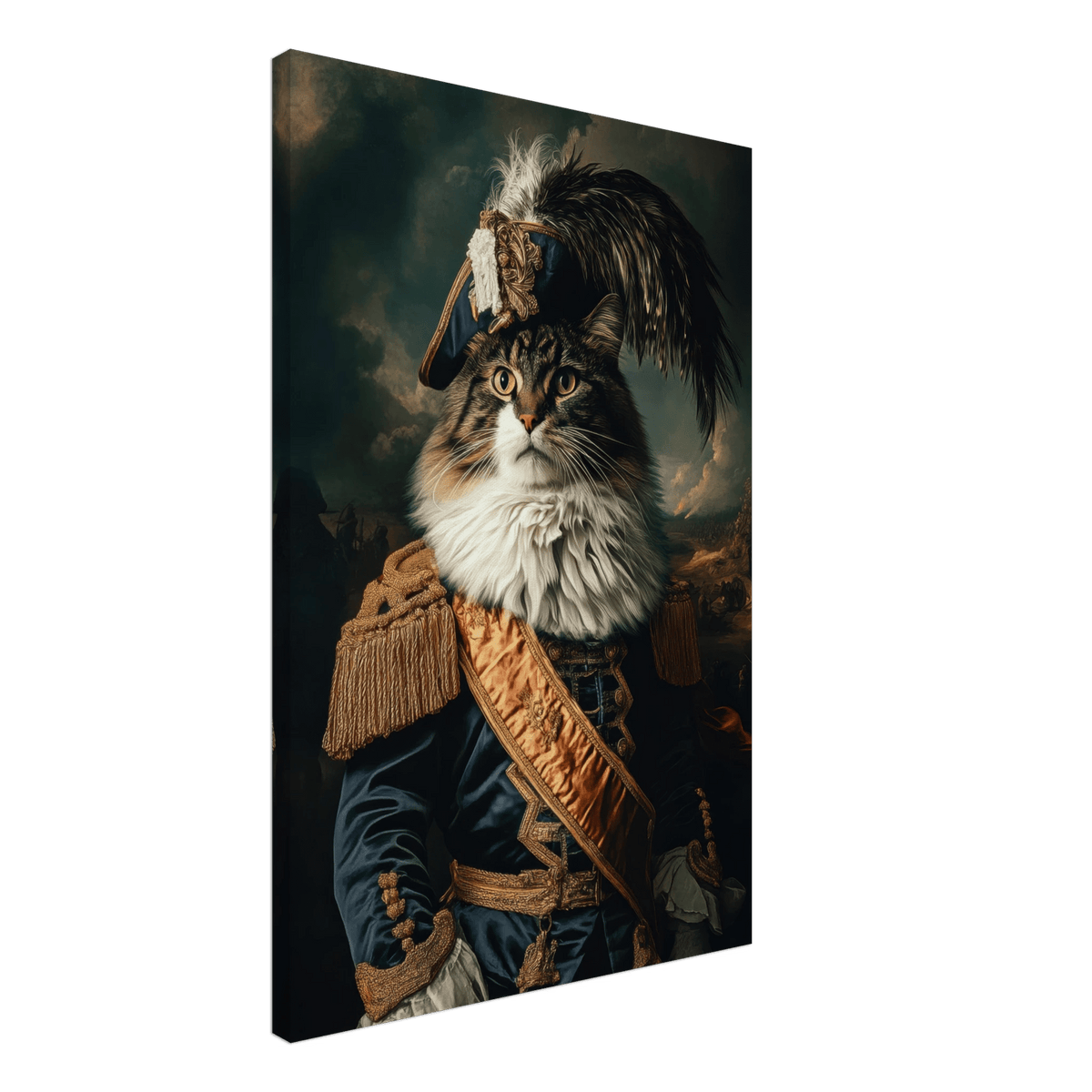 Baroque Military Commander Cat A fierce - looking 4 - Shop Ai Art WebShop - Digital Art online Store