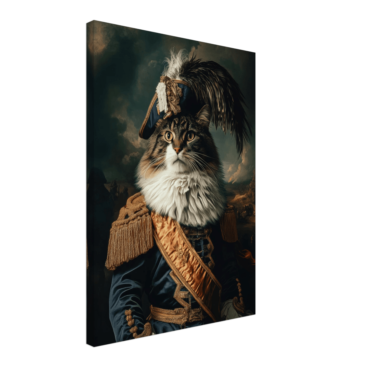 Baroque Military Commander Cat A fierce - looking 4 - Shop Ai Art WebShop - Digital Art online Store