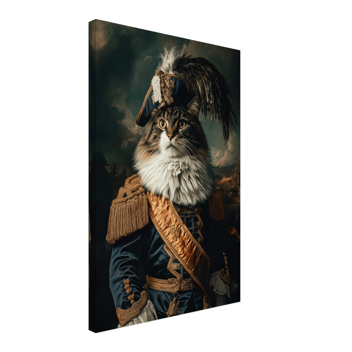 Baroque Military Commander Cat A fierce - looking 4 - Shop Ai Art WebShop - Digital Art online Store