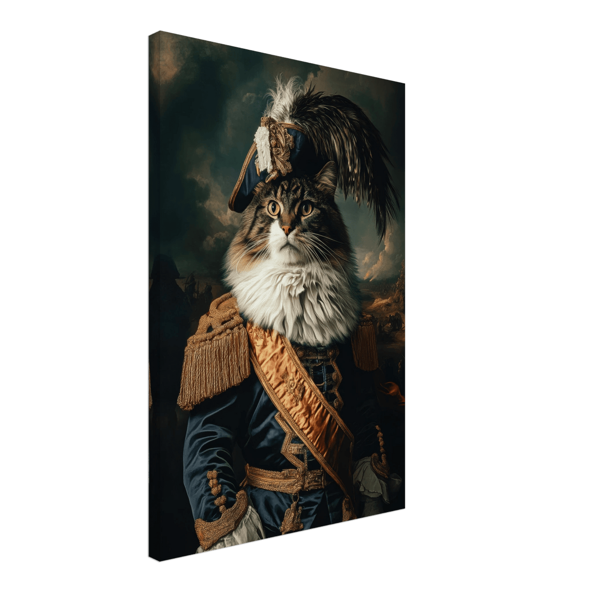 Baroque Military Commander Cat A fierce - looking 4 - Shop Ai Art WebShop - Digital Art online Store