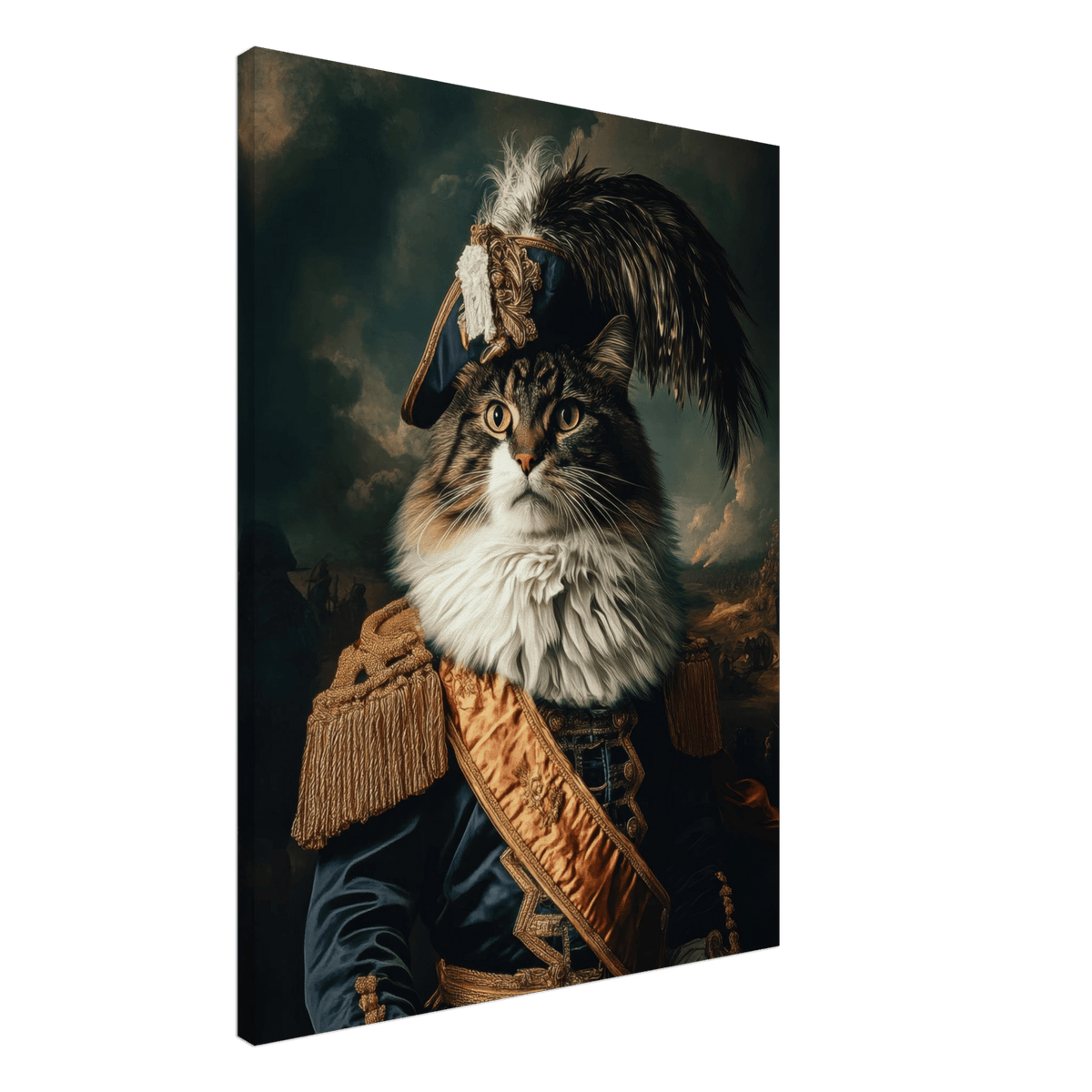 Baroque Military Commander Cat A fierce - looking 4 - Shop Ai Art WebShop - Digital Art online Store