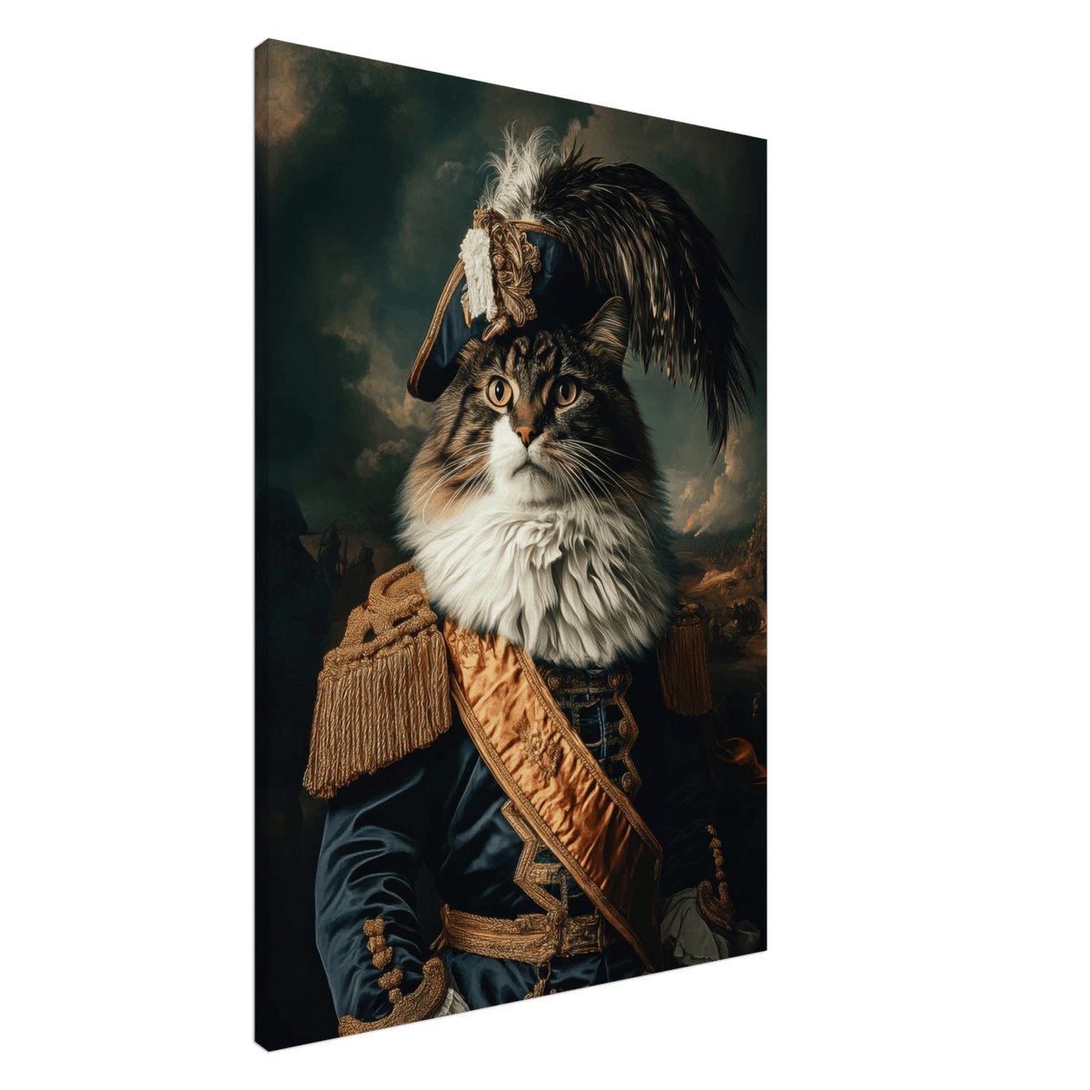 Baroque Military Commander Cat A fierce - looking 4 - Shop Ai Art WebShop - Digital Art online Store
