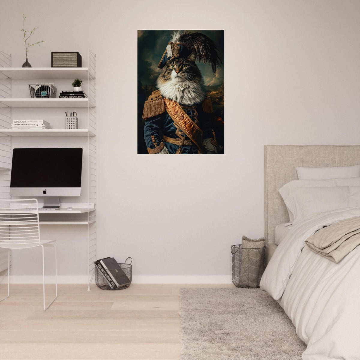 Baroque Military Commander Cat A fierce - looking 4 - Shop Ai Art WebShop - Digital Art online Store