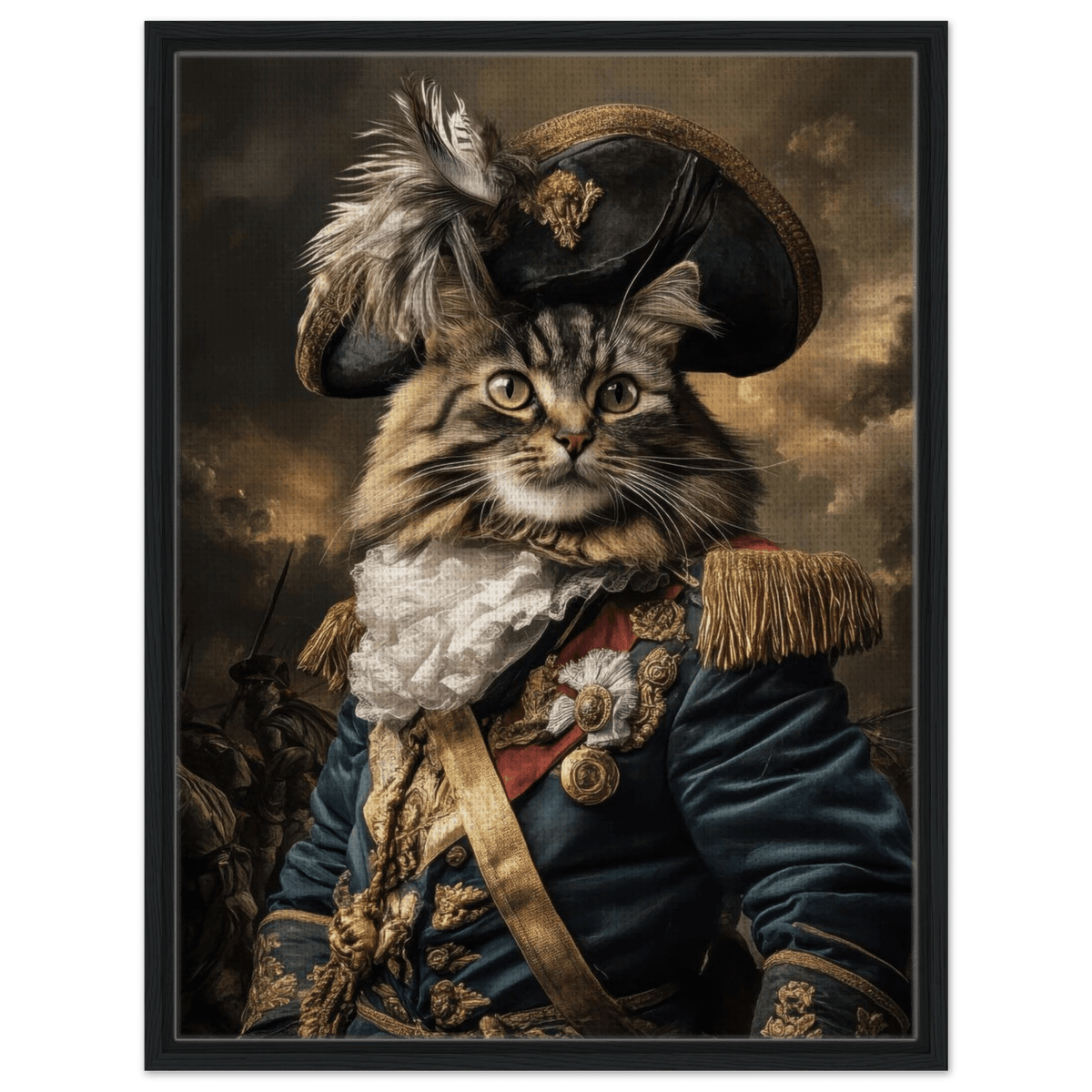 Baroque Military Commander Cat A fierce - looking 7 - Shop Ai Art WebShop - Digital Art online Store