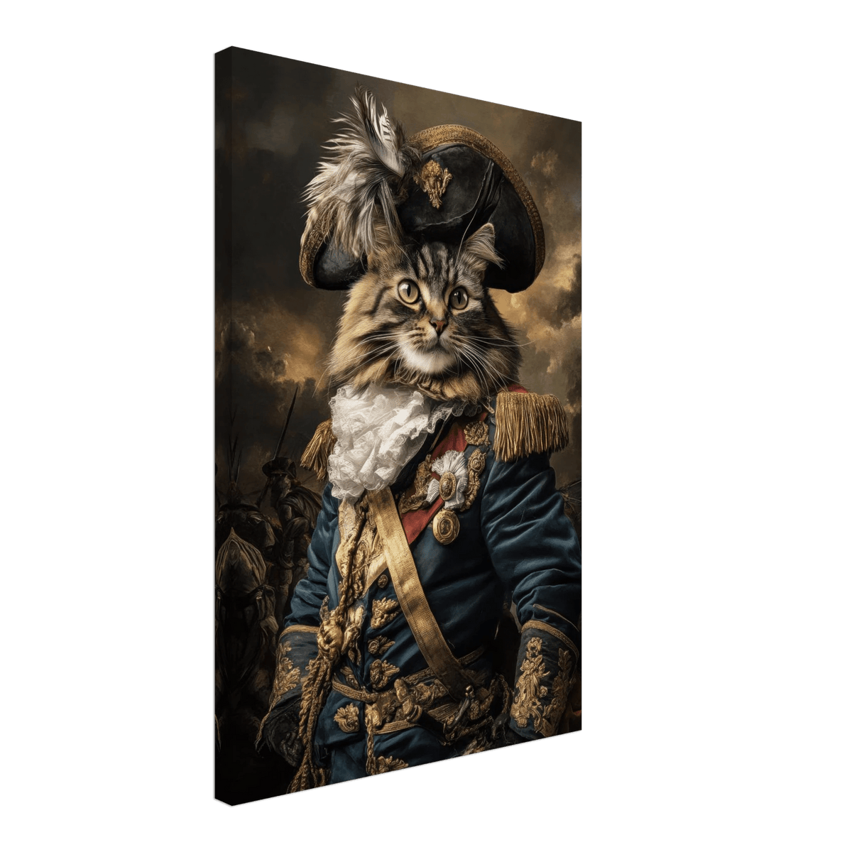 Baroque Military Commander Cat A fierce - looking 7 - Shop Ai Art WebShop - Digital Art online Store