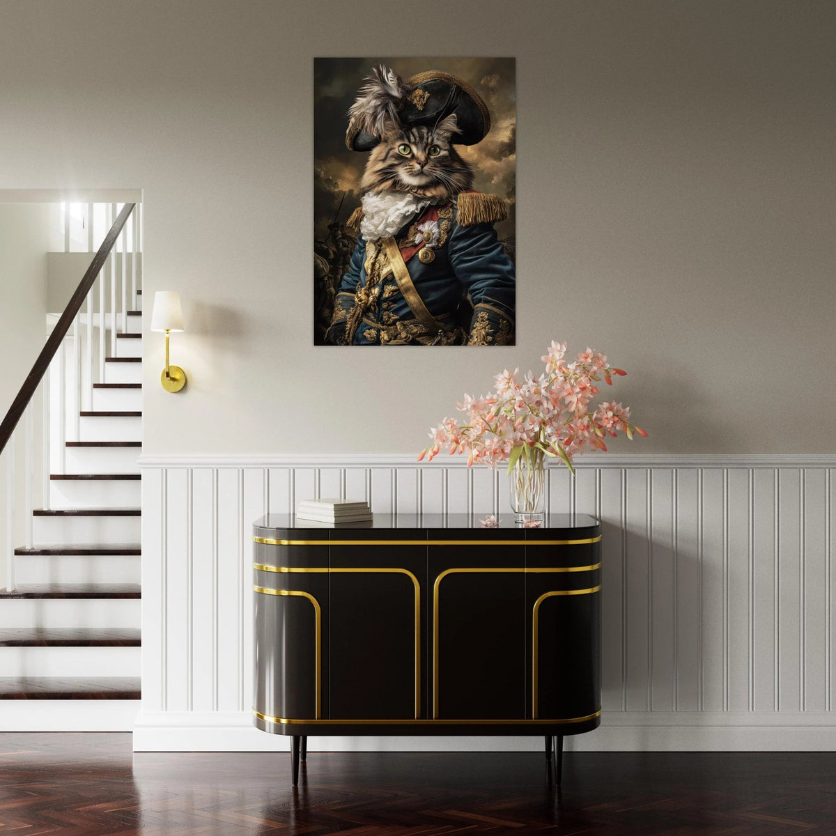 Baroque Military Commander Cat A fierce - looking 7 - Shop Ai Art WebShop - Digital Art online Store