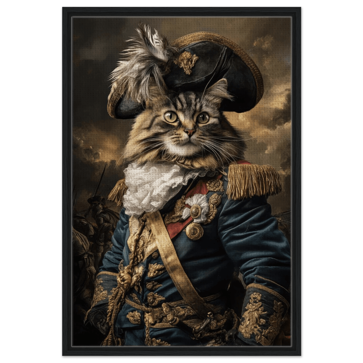 Baroque Military Commander Cat A fierce - looking 7 - Shop Ai Art WebShop - Digital Art online Store