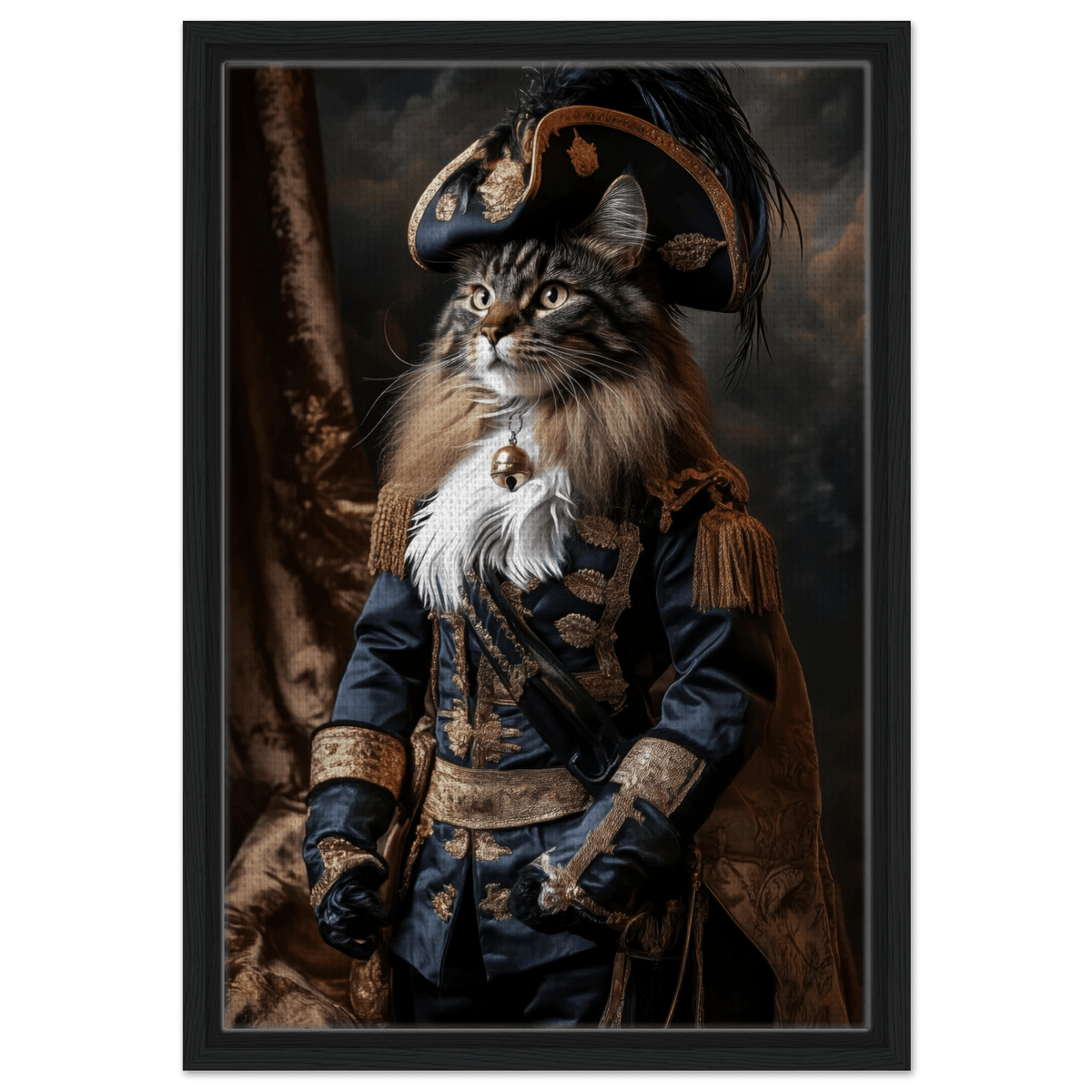 Baroque Military Commander Cat A fierce - looking - Shop Ai Art WebShop - Digital Art online Store