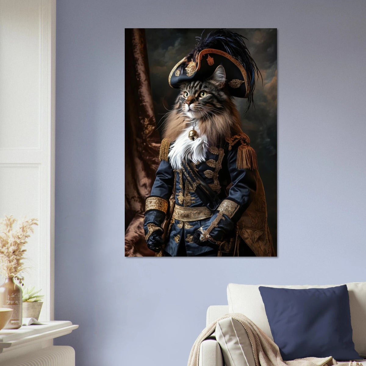 Baroque Military Commander Cat A fierce - looking - Shop Ai Art WebShop - Digital Art online Store