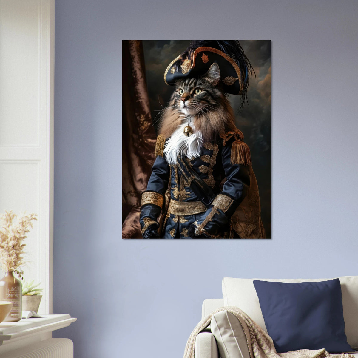 Baroque Military Commander Cat A fierce - looking - Shop Ai Art WebShop - Digital Art online Store