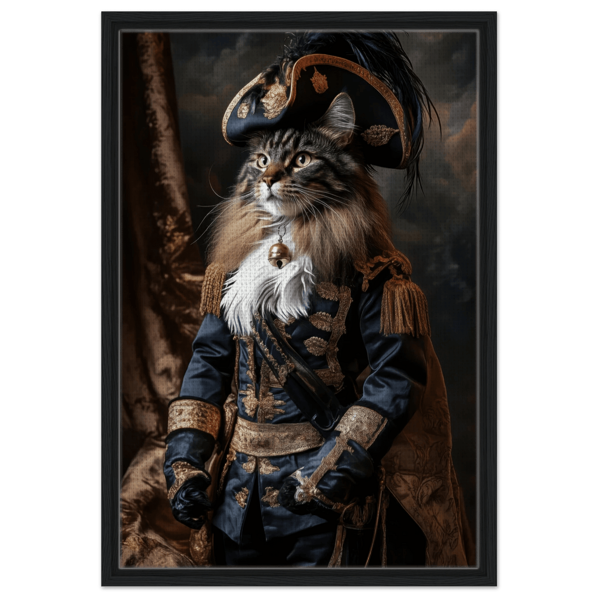 Baroque Military Commander Cat A fierce - looking - Shop Ai Art WebShop - Digital Art online Store