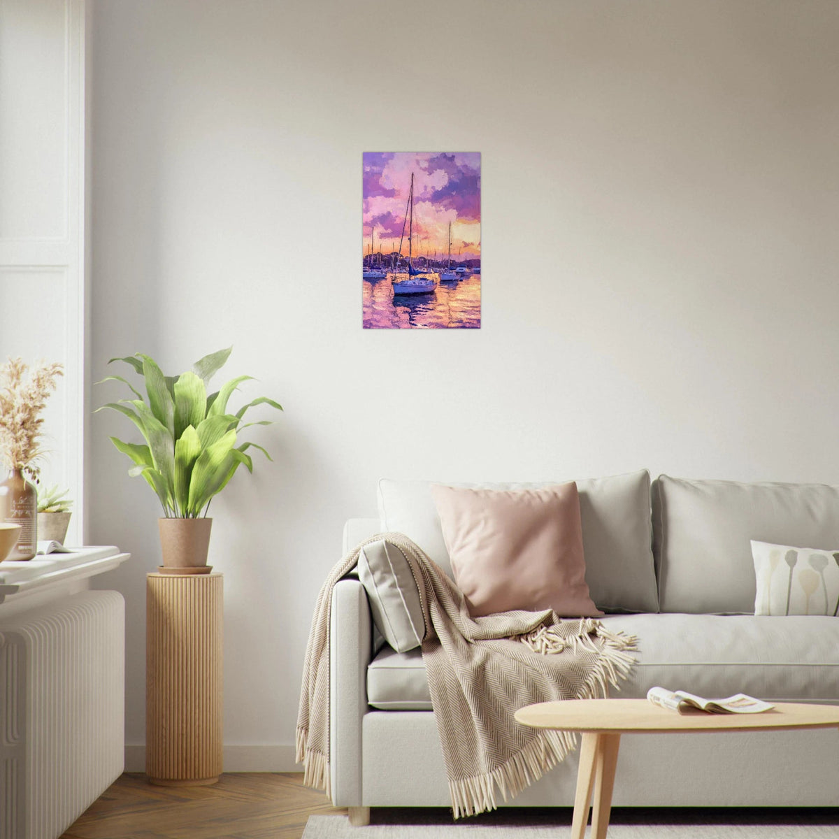 Boats at Dusk A harbor filled with gently rocky 2 - Shop Ai Art WebShop - Digital Art online Store