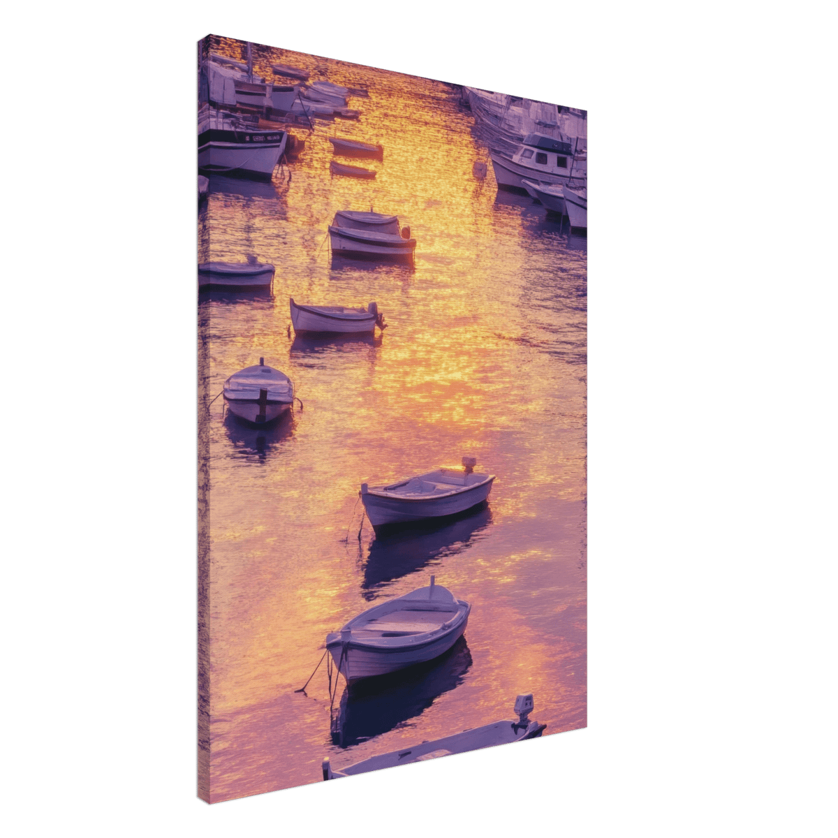 Boats at Dusk A harbor filled with gently rocky 4 - Shop Ai Art WebShop - Digital Art online Store