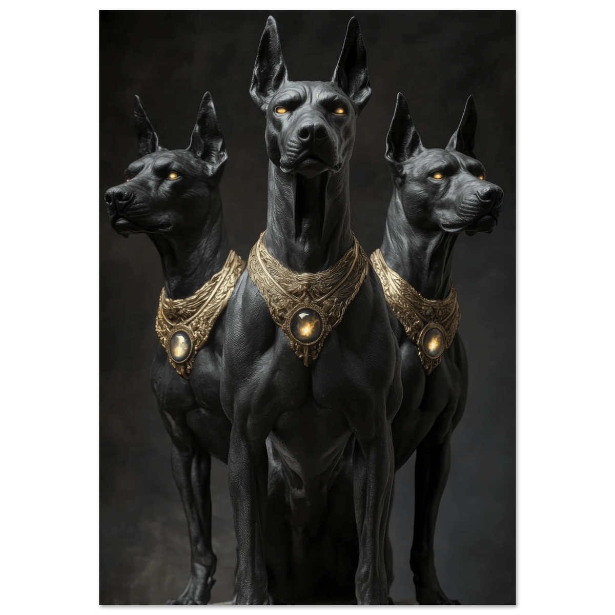 Cerberus the three Fantasy Dog Art - Shop Ai Art WebShop - Digital Art online Store