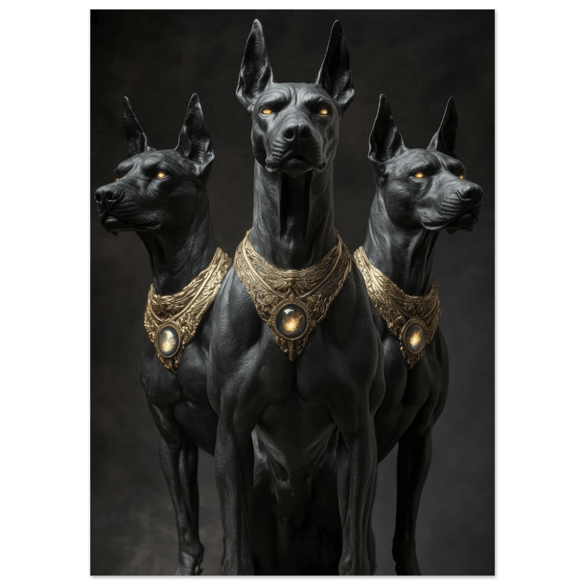 Cerberus the three Fantasy Dog Art - Shop Ai Art WebShop - Digital Art online Store