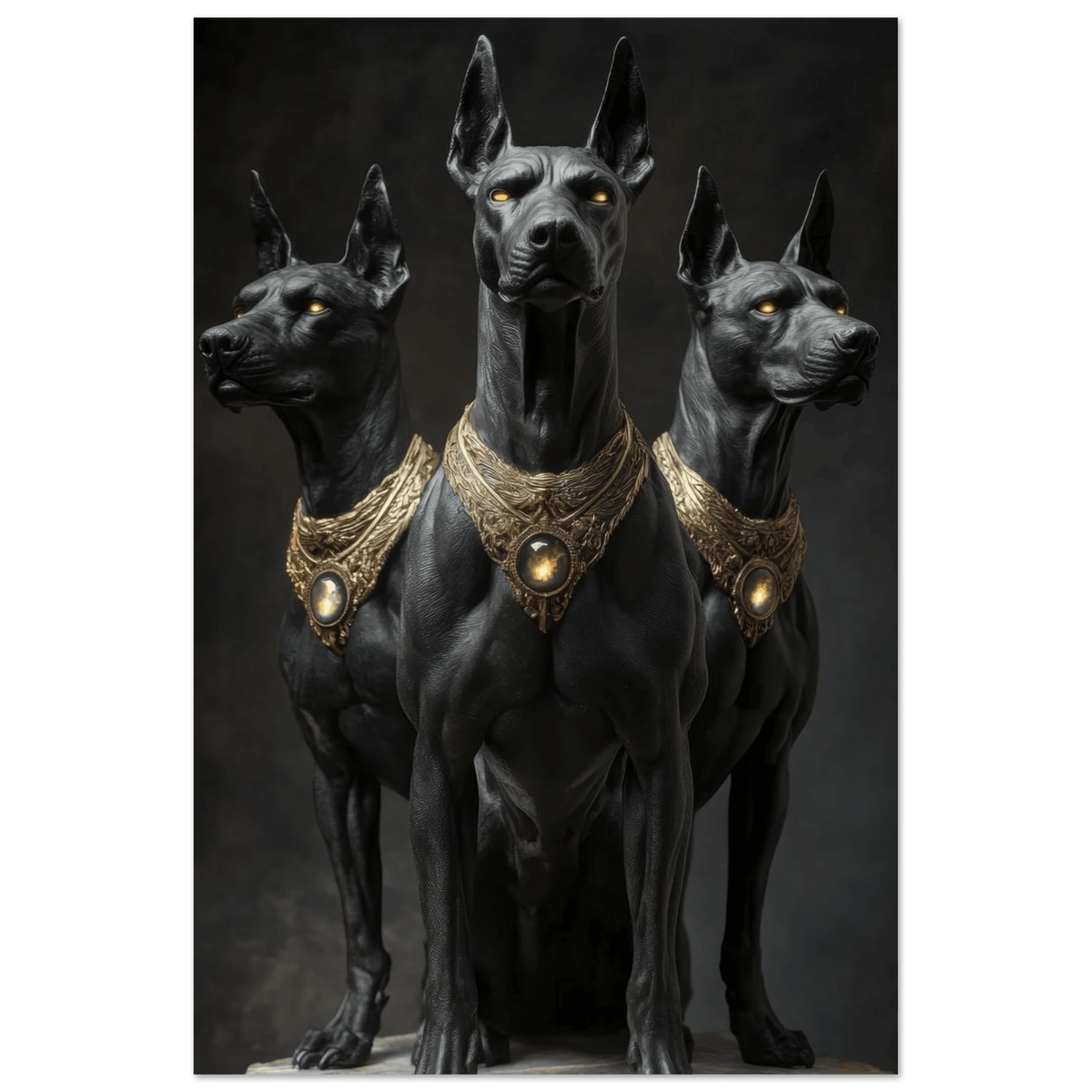 Cerberus the three Fantasy Dog Art - Shop Ai Art WebShop - Digital Art online Store