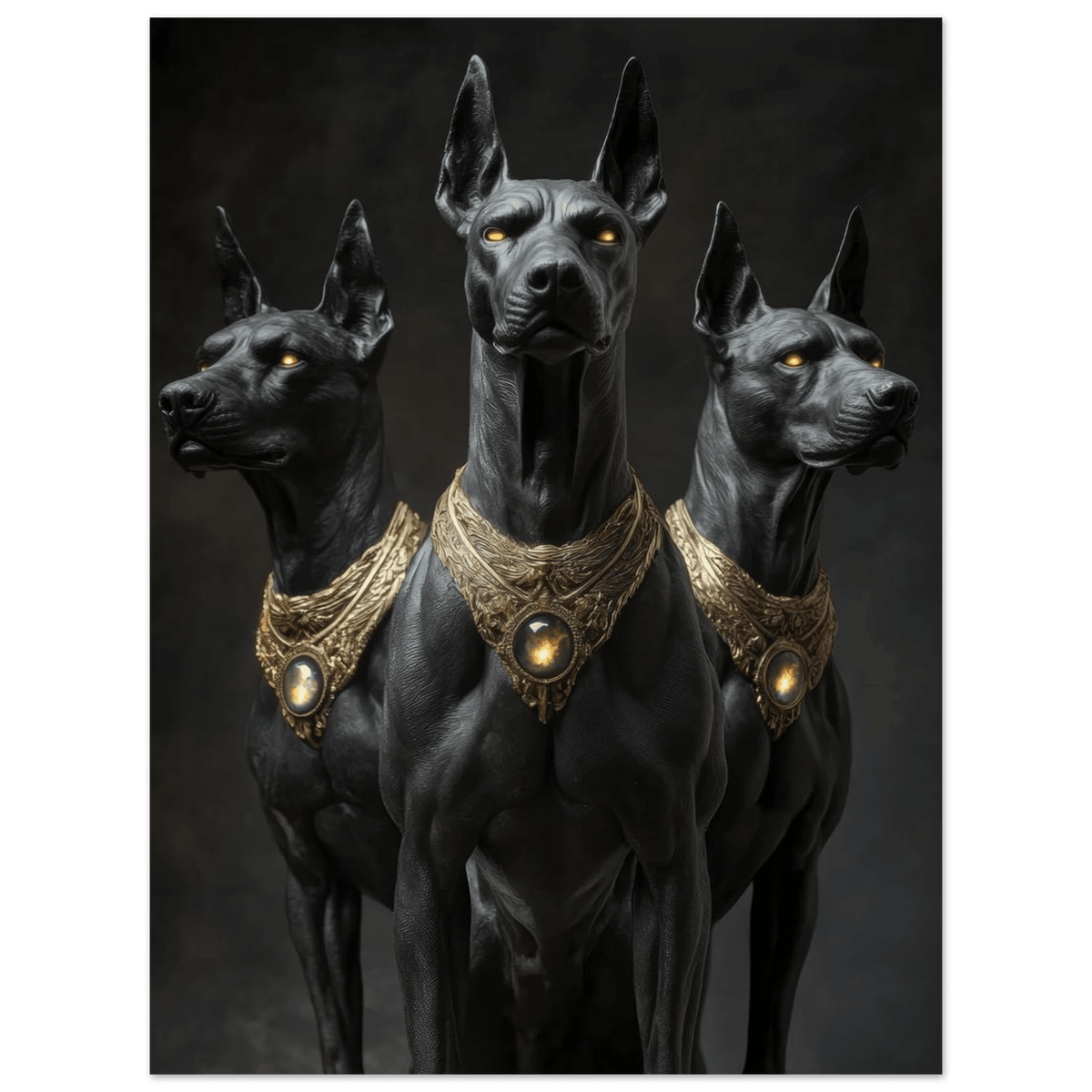 Cerberus the three Fantasy Dog Art - Shop Ai Art WebShop - Digital Art online Store