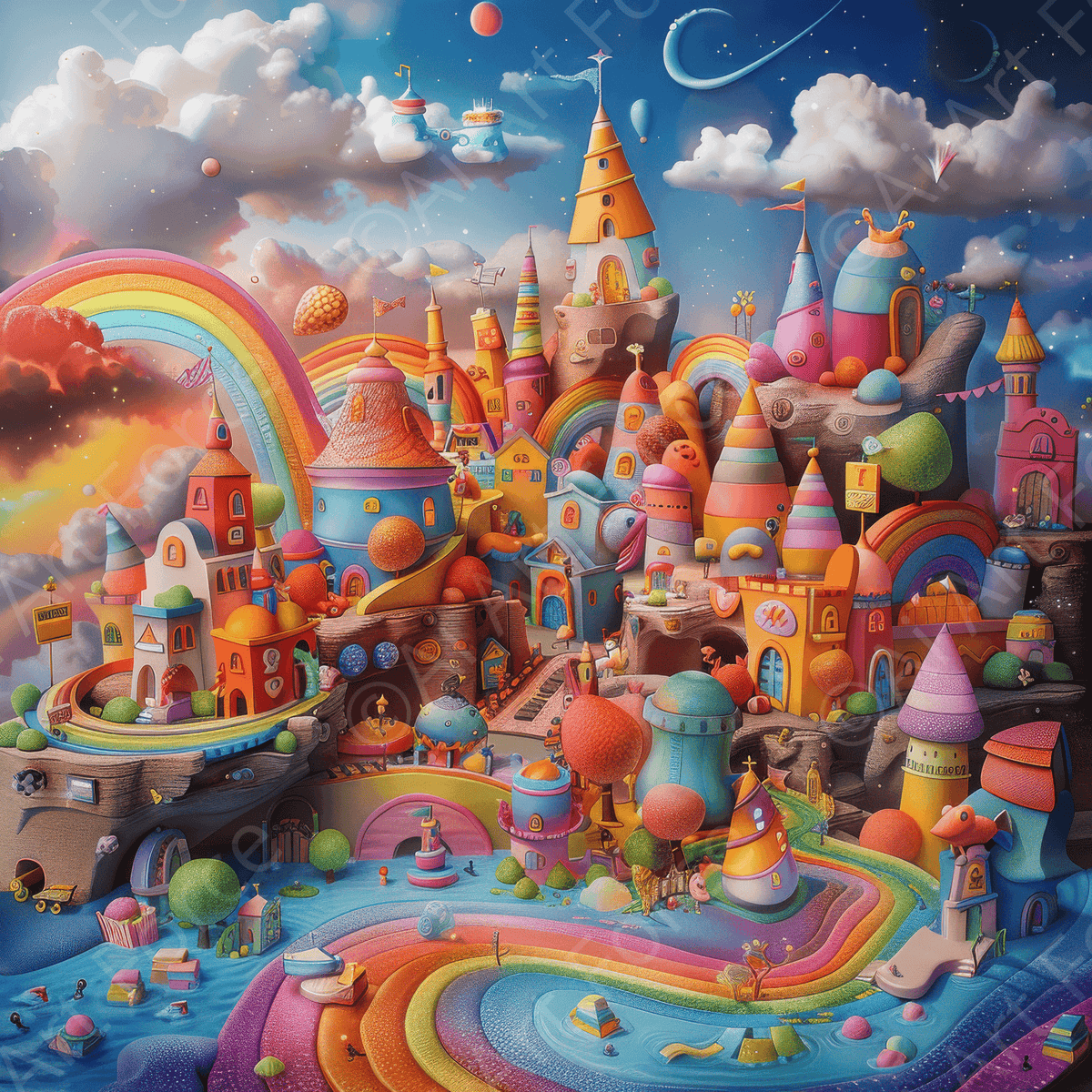 Children Kids Room Art Fantasy Land 14 - Shop Ai Art WebShop - Digital Art online Store
