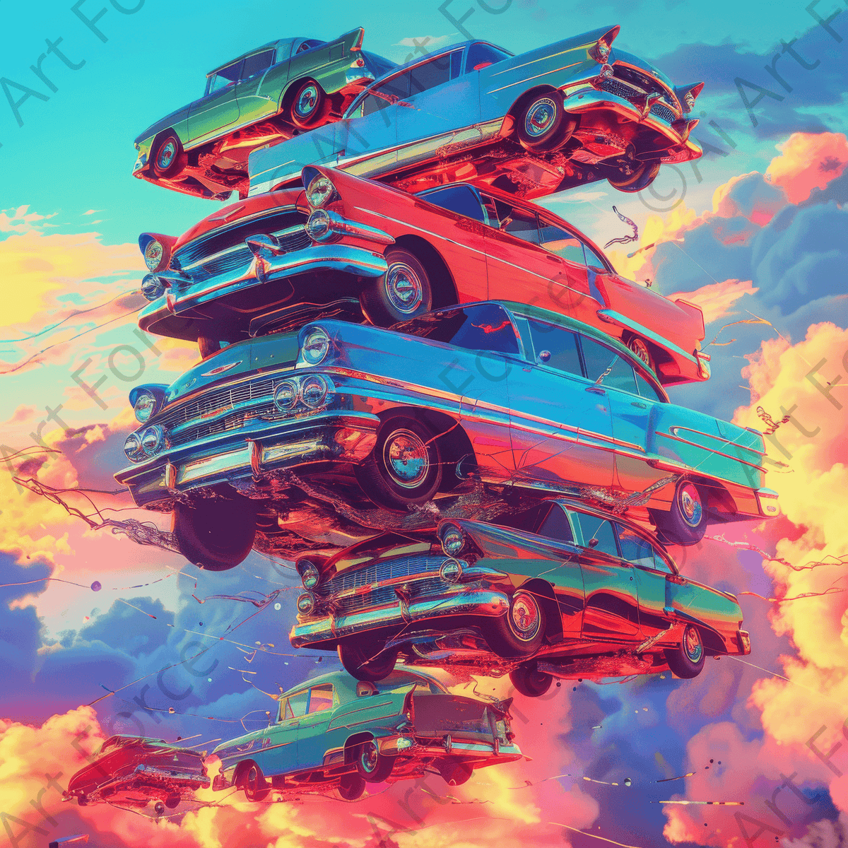 Classic Cars Art 3 - Shop Ai Art WebShop - Digital Art online Store