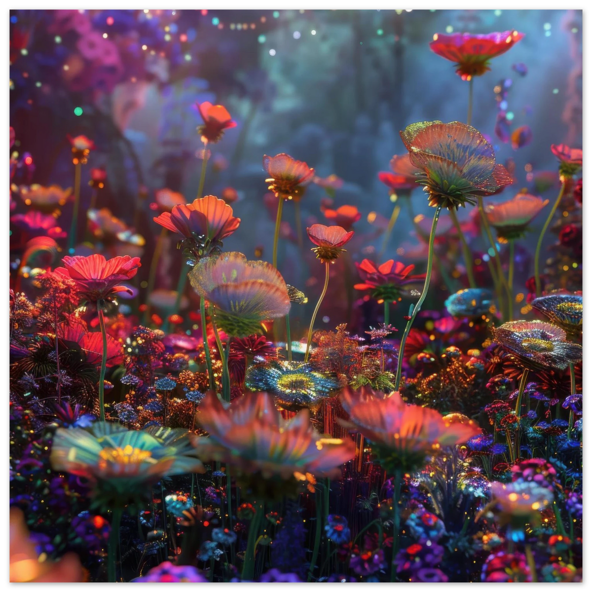 Colorfull Flower Art 13 - Shop Ai Art WebShop - Digital Art online Store