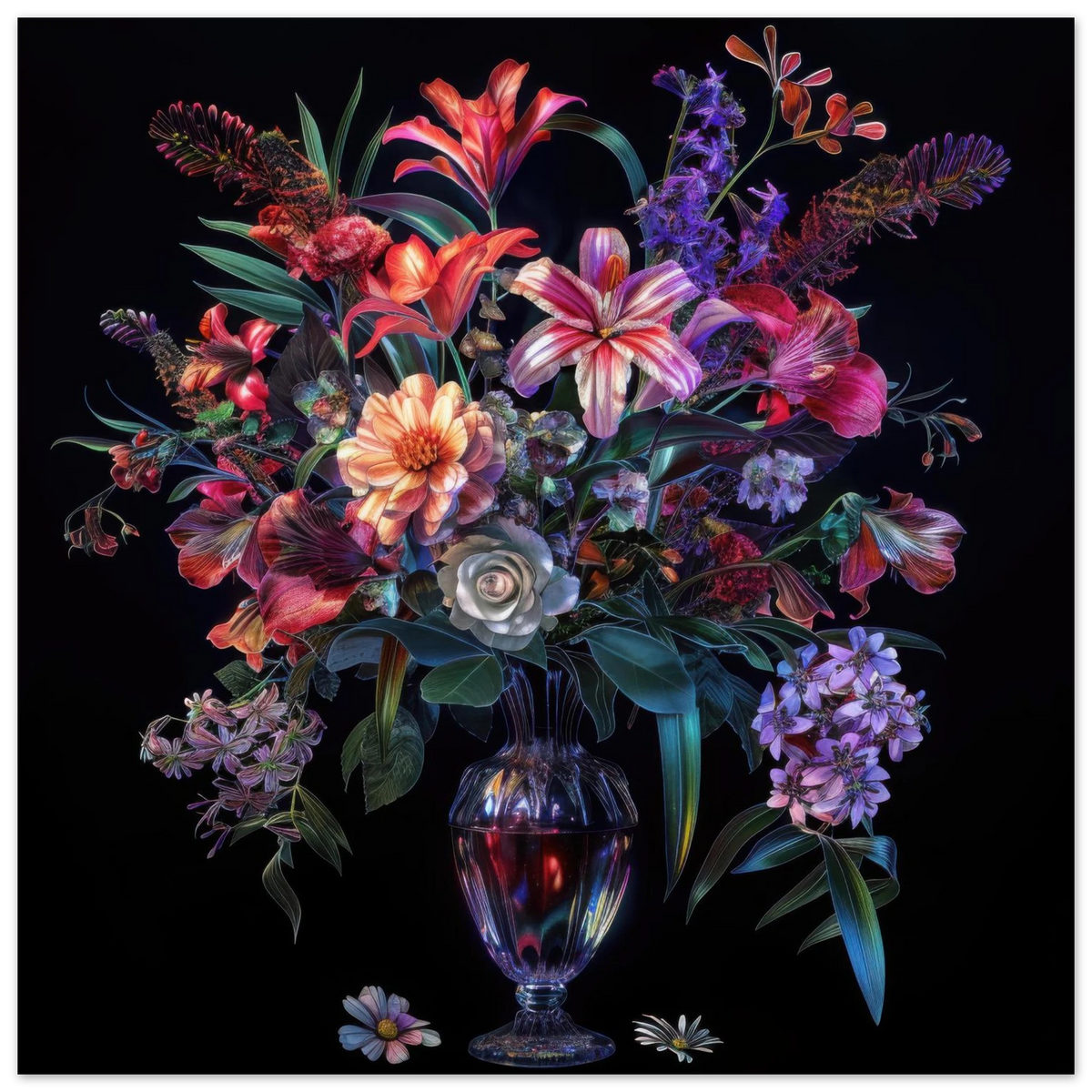 Colorfull Flower Art 14 - Shop Ai Art WebShop - Digital Art online Store
