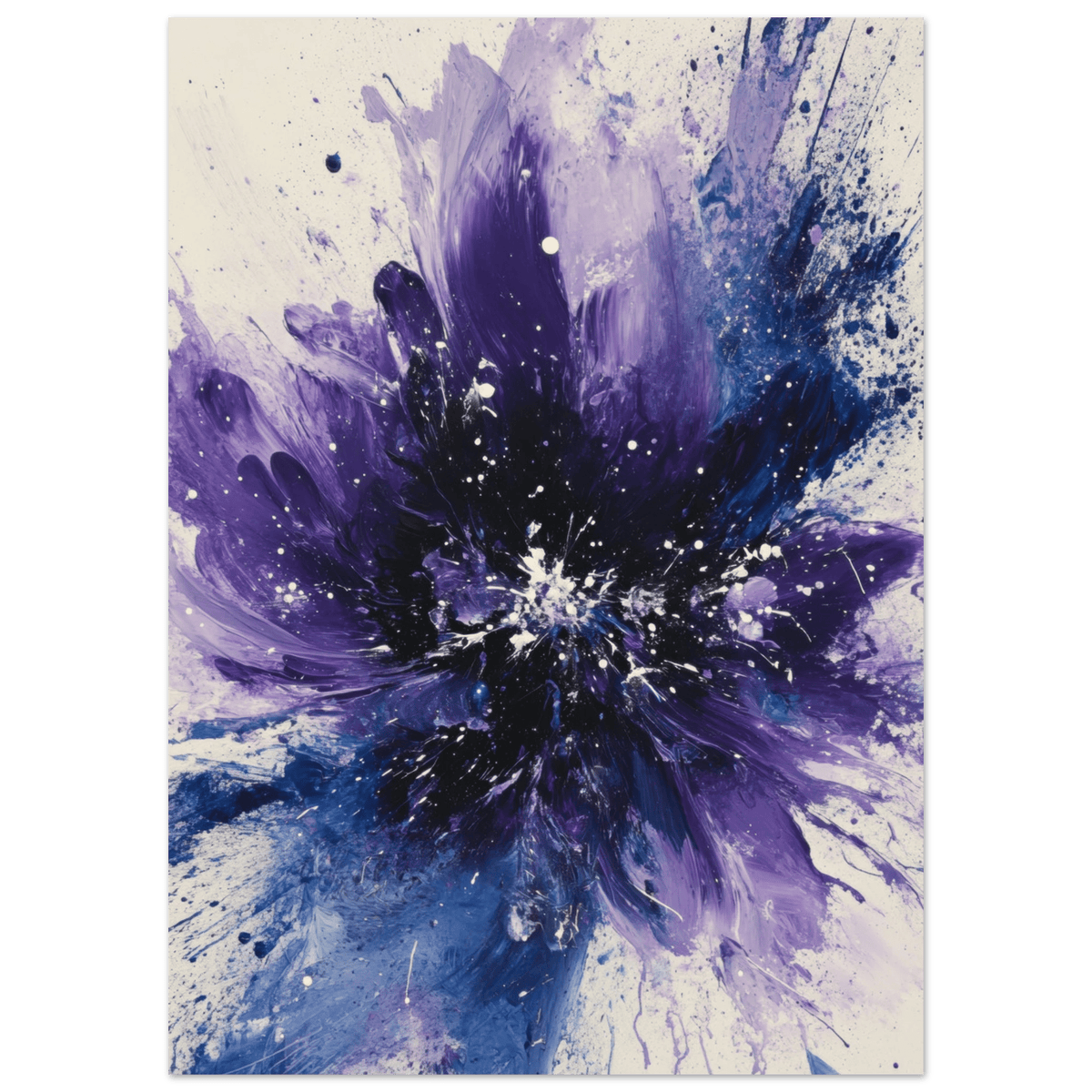 Cosmic Bloom An abstract explosion of deep purple - Shop Ai Art WebShop - Digital Art online Store