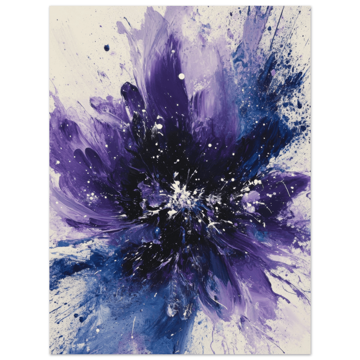 Cosmic Bloom An abstract explosion of deep purple - Shop Ai Art WebShop - Digital Art online Store