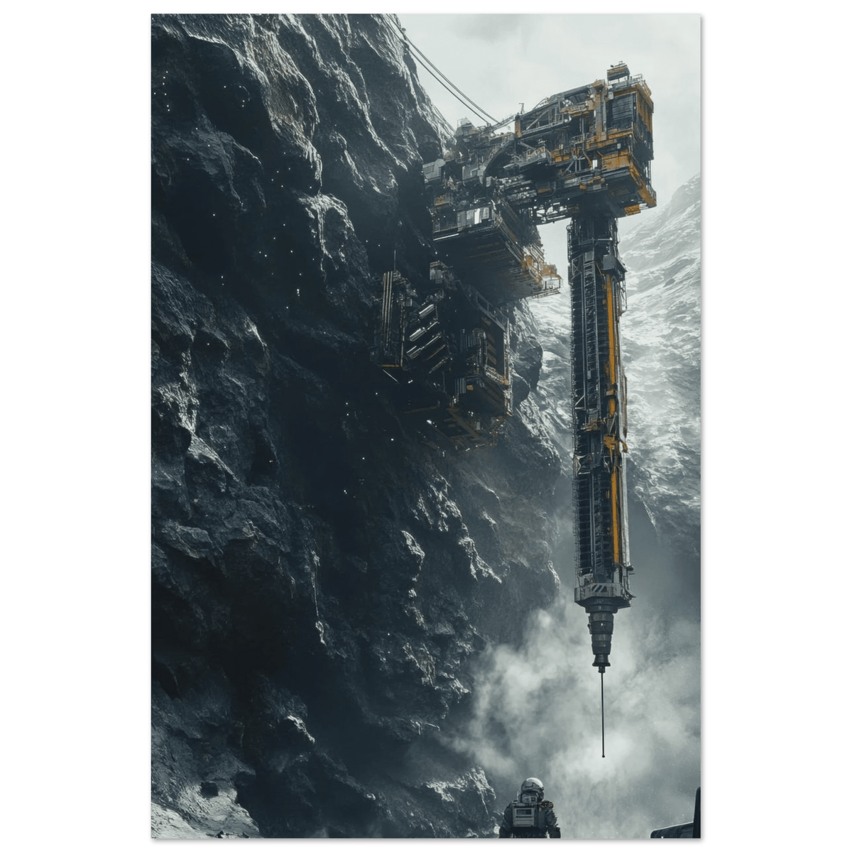 Deep Space Mining Operation A colossal osteoid 2 - Shop Ai Art WebShop - Digital Art online Store