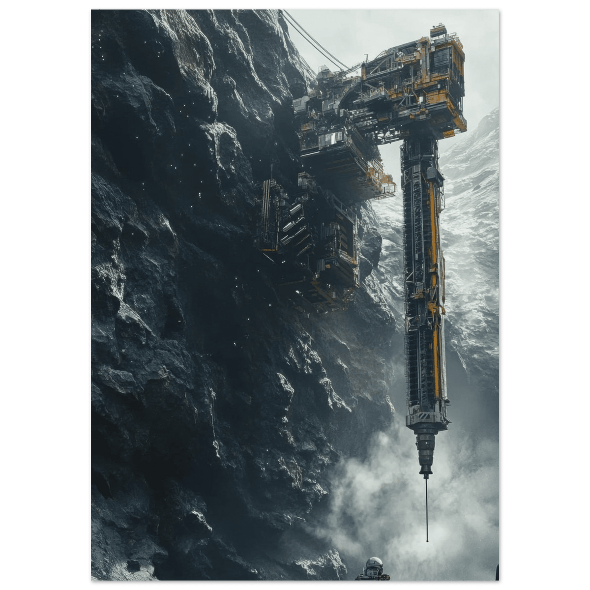 Deep Space Mining Operation A colossal osteoid 2 - Shop Ai Art WebShop - Digital Art online Store