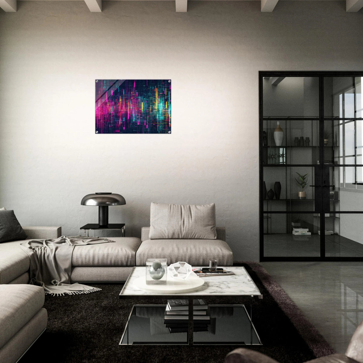 Digital Pulse A chaotic burst of pitch - inspired - Shop Ai Art WebShop - Digital Art online Store