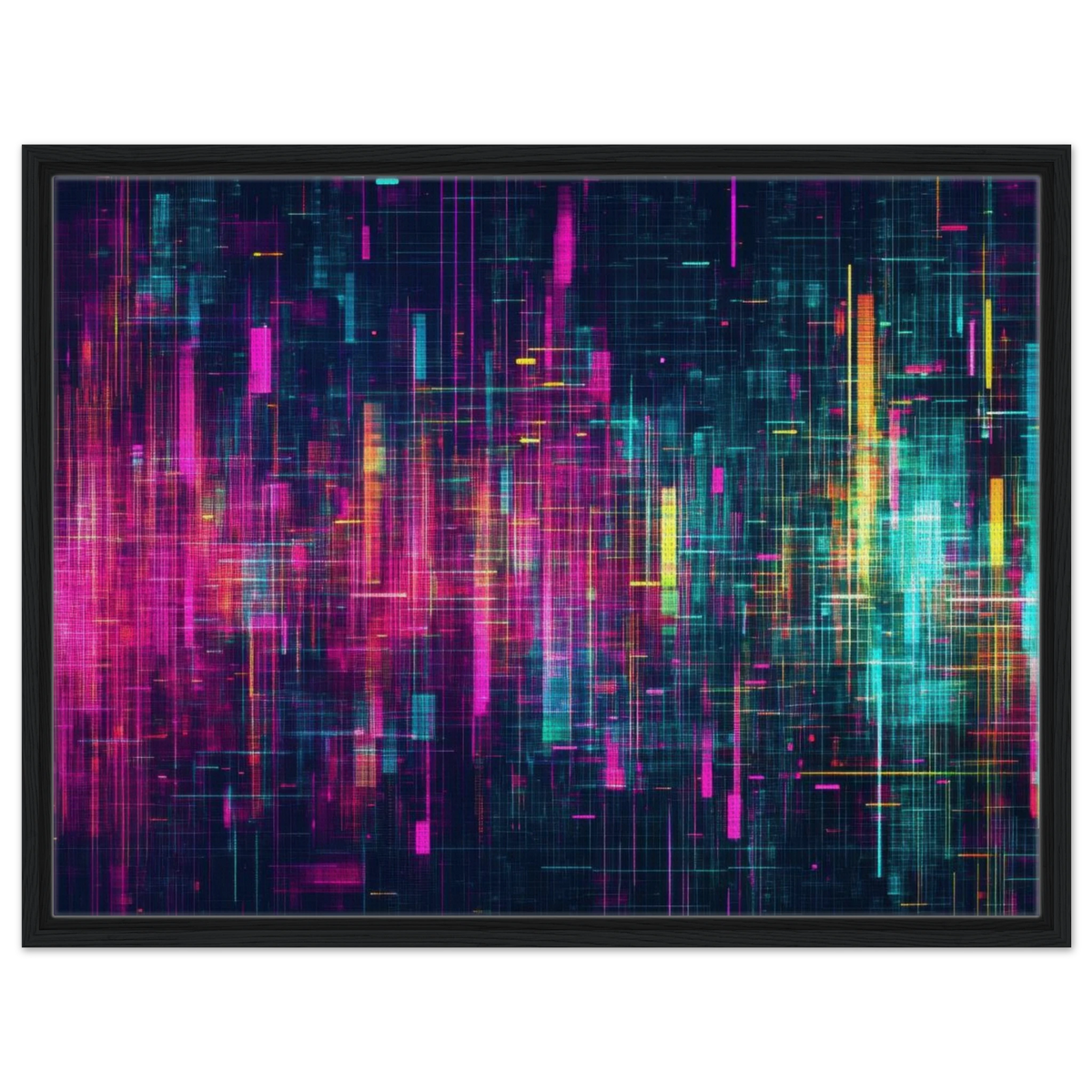Digital Pulse A chaotic burst of pitch - inspired - Shop Ai Art WebShop - Digital Art online Store