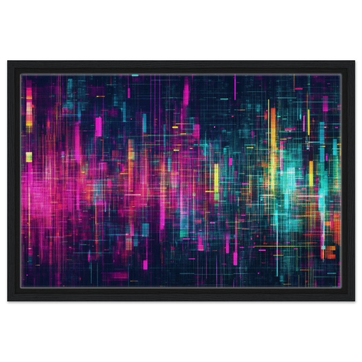Digital Pulse A chaotic burst of pitch - inspired - Shop Ai Art WebShop - Digital Art online Store