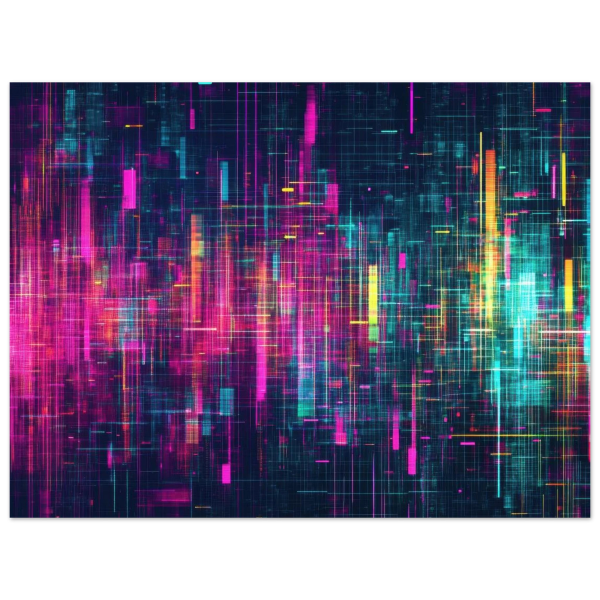 Digital Pulse A chaotic burst of pitch - inspired - Shop Ai Art WebShop - Digital Art online Store