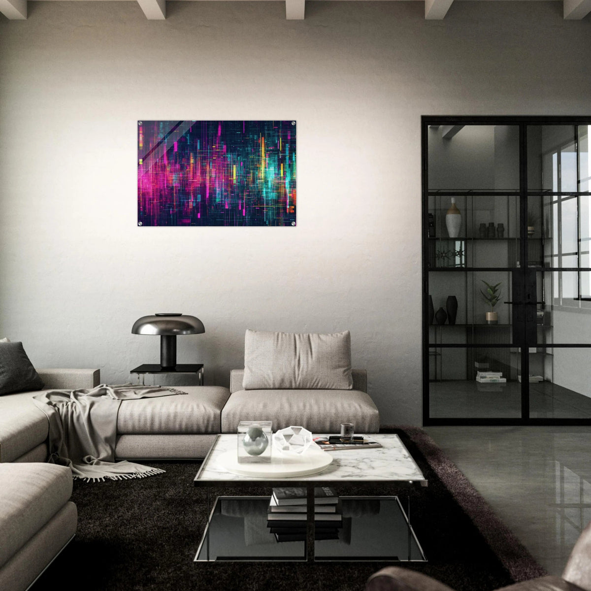 Digital Pulse A chaotic burst of pitch - inspired - Shop Ai Art WebShop - Digital Art online Store