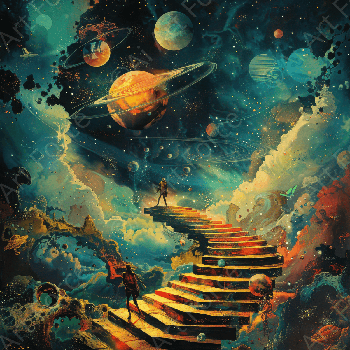 Dreamers inside dreamworlds exploring - Shop Ai Art WebShop - Digital Art online Store