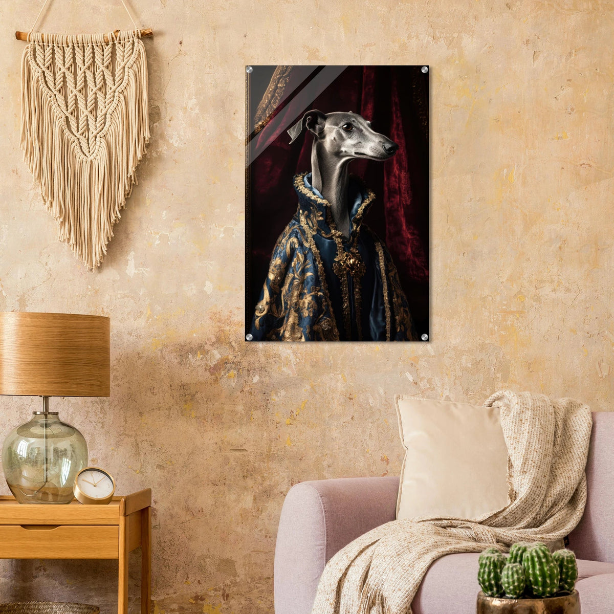 Elegant Baroque Greyhound Portrait A sleek grey 2 - Shop Ai Art WebShop - Digital Art online Store