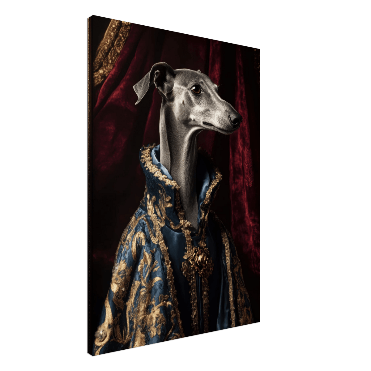 Elegant Baroque Greyhound Portrait A sleek grey 2 - Shop Ai Art WebShop - Digital Art online Store