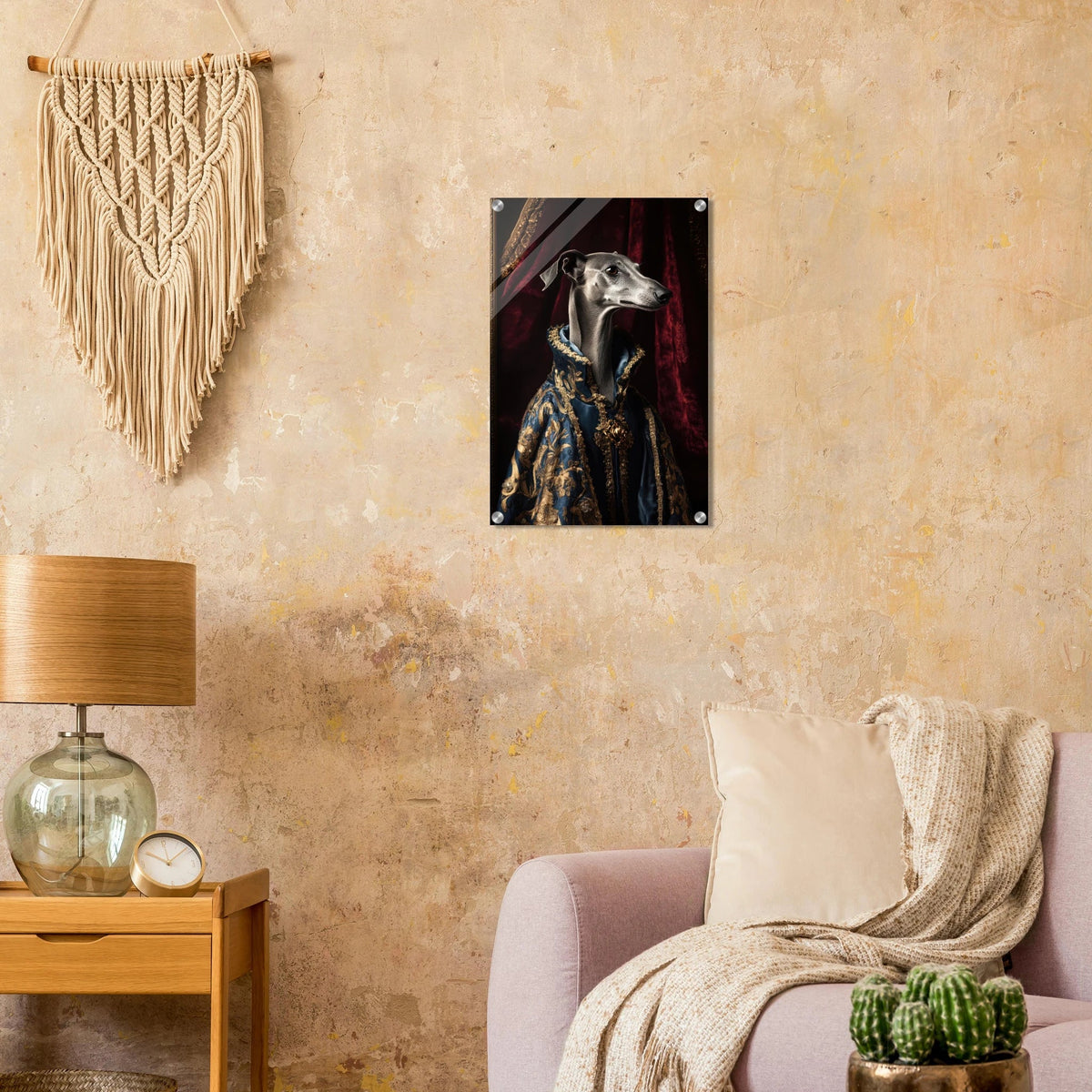 Elegant Baroque Greyhound Portrait A sleek grey 2 - Shop Ai Art WebShop - Digital Art online Store