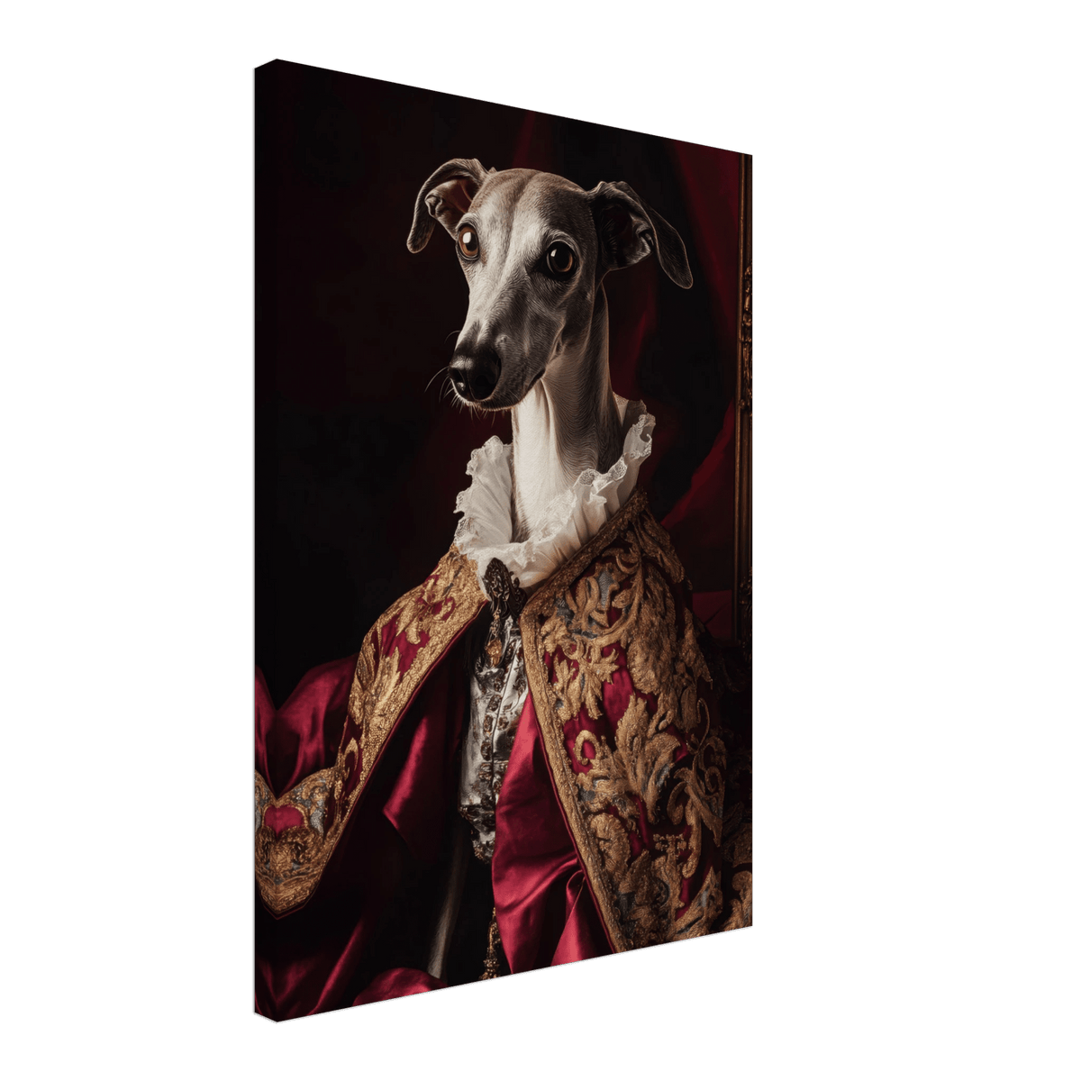 Elegant Baroque Greyhound Portrait A sleek grey 3 - Shop Ai Art WebShop - Digital Art online Store