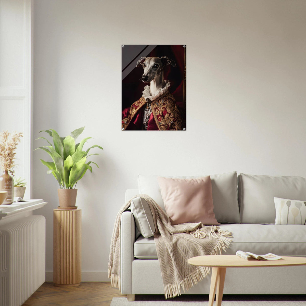 Elegant Baroque Greyhound Portrait A sleek grey 3 - Shop Ai Art WebShop - Digital Art online Store
