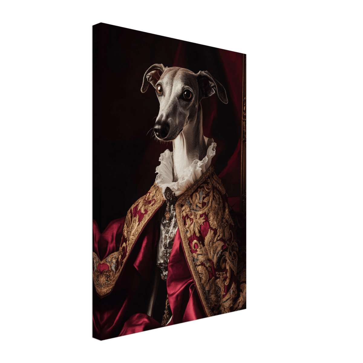 Elegant Baroque Greyhound Portrait A sleek grey 3 - Shop Ai Art WebShop - Digital Art online Store