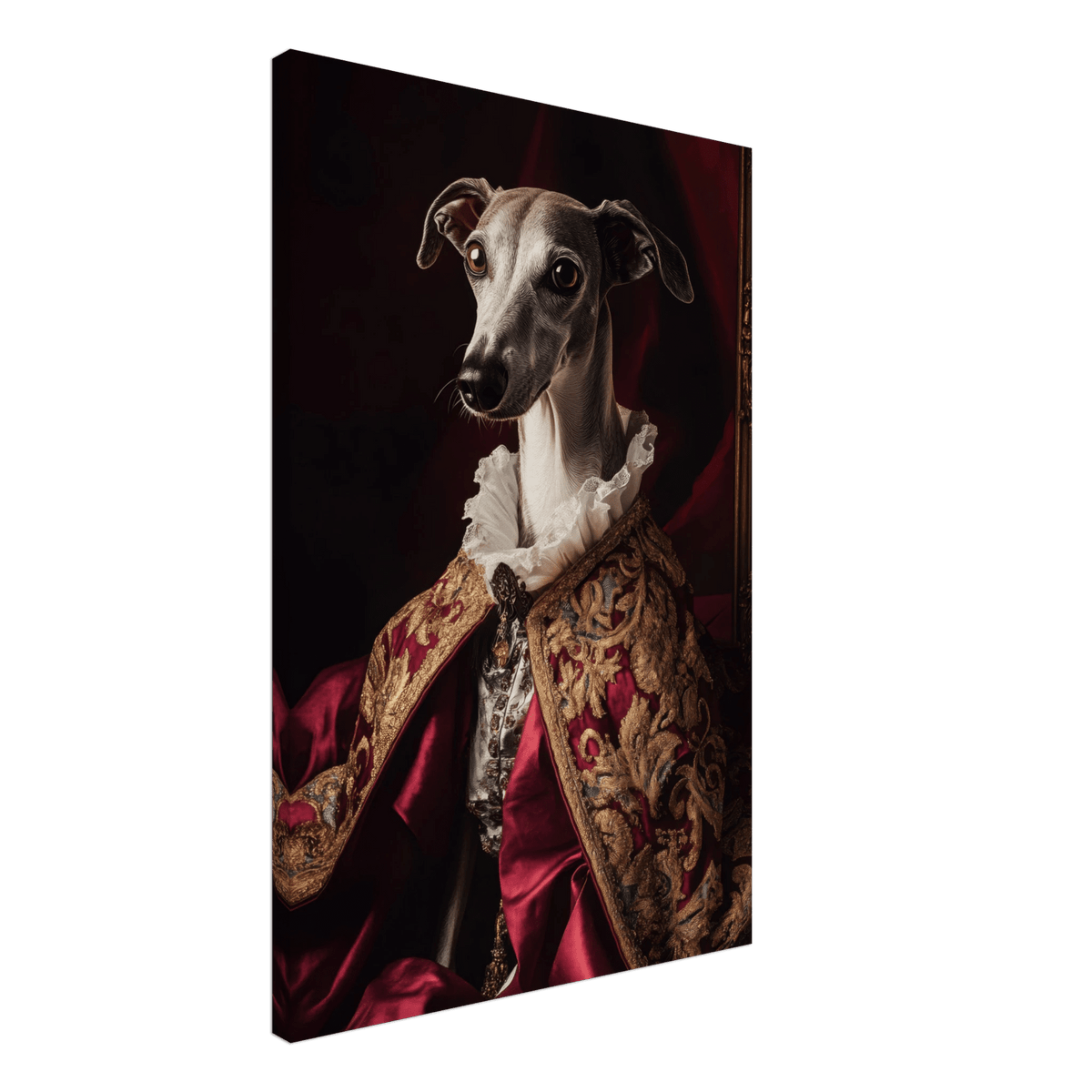 Elegant Baroque Greyhound Portrait A sleek grey 3 - Shop Ai Art WebShop - Digital Art online Store
