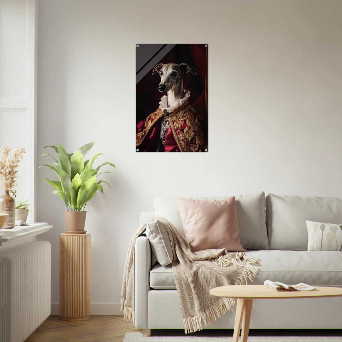 Elegant Baroque Greyhound Portrait A sleek grey 3 - Shop Ai Art WebShop - Digital Art online Store