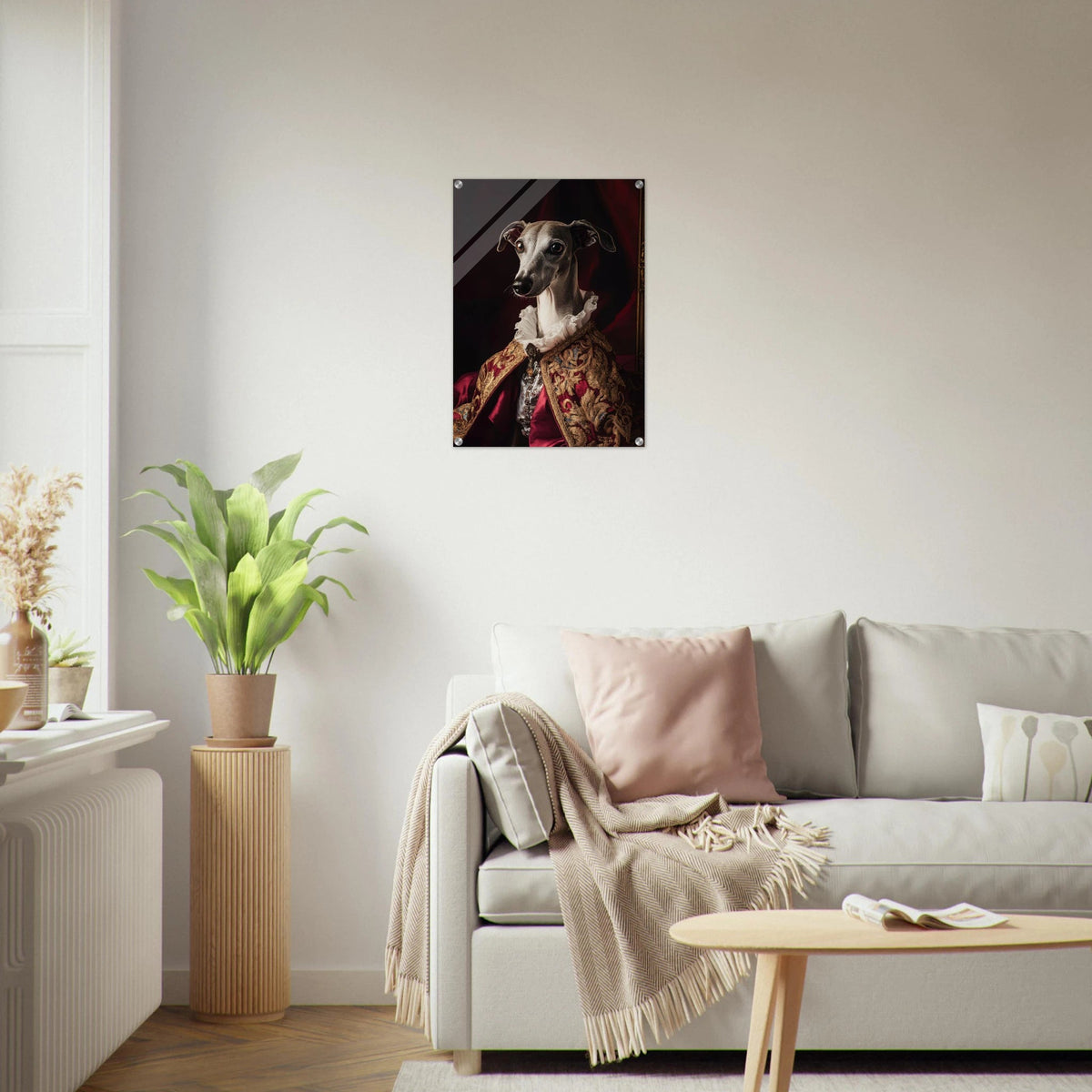 Elegant Baroque Greyhound Portrait A sleek grey 3 - Shop Ai Art WebShop - Digital Art online Store