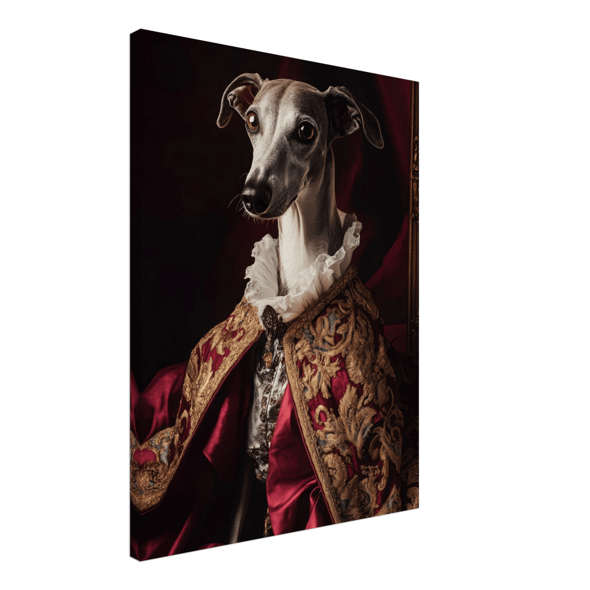Elegant Baroque Greyhound Portrait A sleek grey 3 - Shop Ai Art WebShop - Digital Art online Store